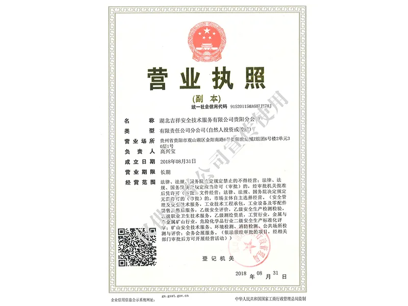 贵阳分公司营业执照